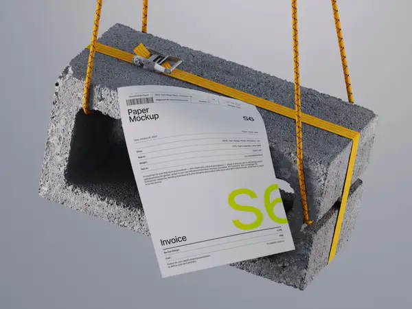 Kaine, Industrial Style Paper Mockup, EU, 13