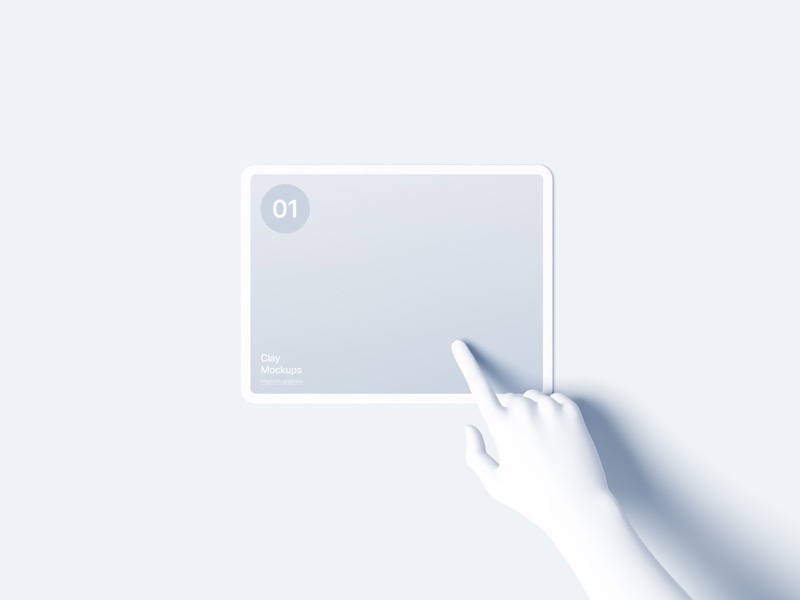 Hands Clay Mockups, 01