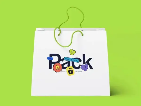 Free Paper Shopping Bag Beautiful Mockup