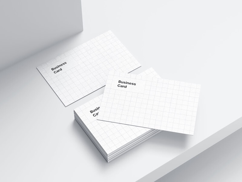Business Card Mockups, EU-Angled, 07