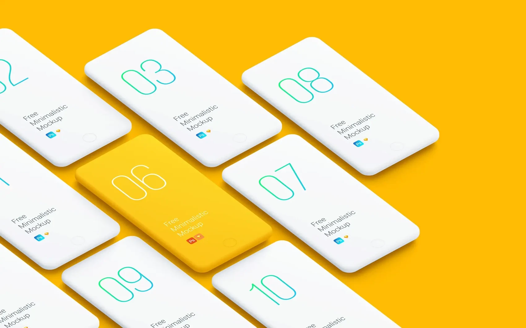 Minimalistic Smartphones Mockups 3