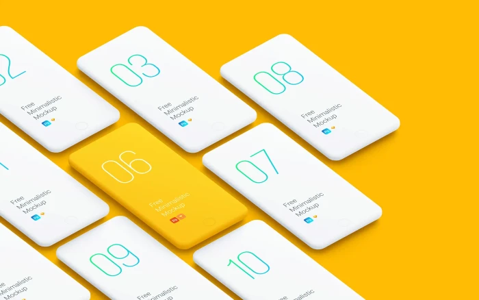 Minimalistic Smartphones Mockups