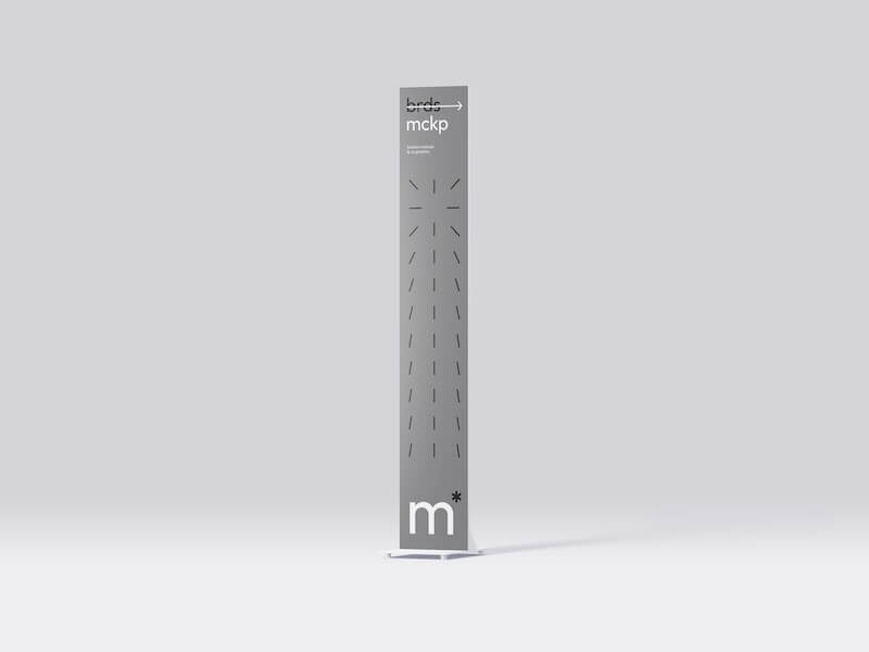 Top-Quality Vertical Banner Mockup, Isolated, 08