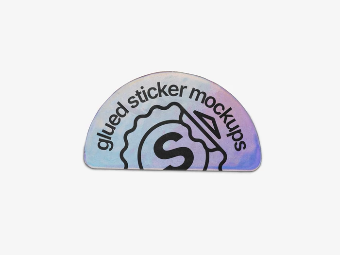 Holographic Sticker Mockup, Scene 38