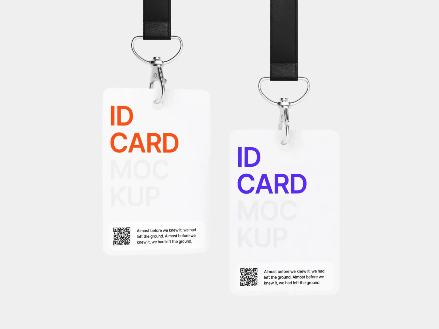 Free Realistic ID Cards PSD Mockup 1