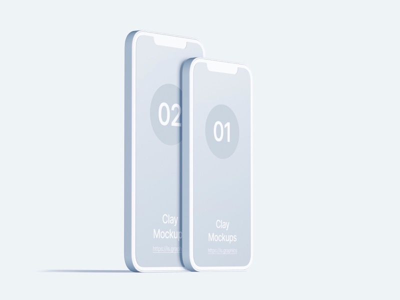 iPhone 12 Pro Clay Mockups, 05