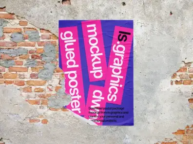 Free Glued Paper Mockup