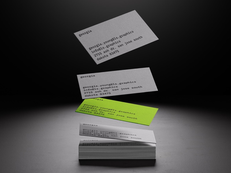 Luiro, Floating Business Card Mockups, US 04