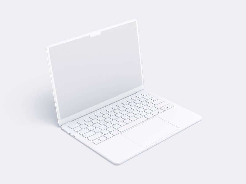 MacBook Air (M2) Clay Mockups, 14
