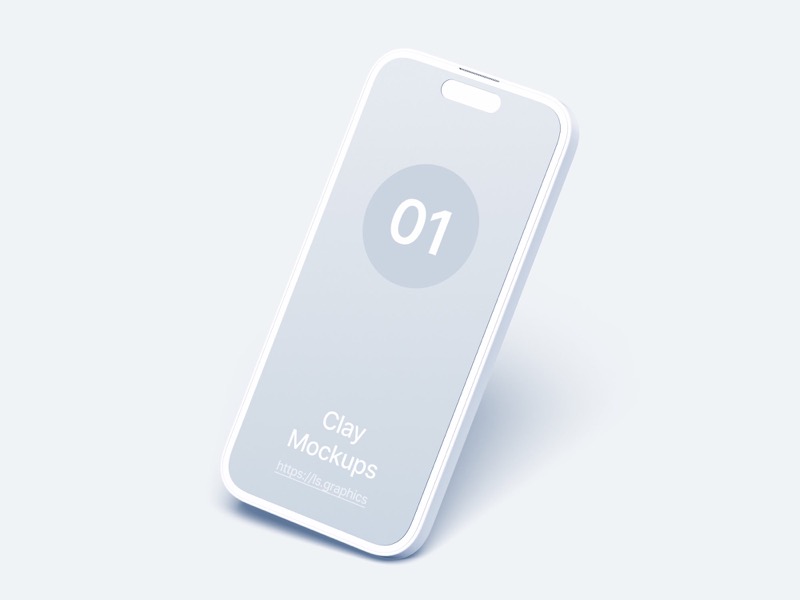 iPhone 14 Pro Clay Mockups, 06