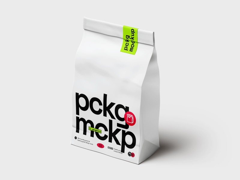 Paper Food Package Mockup, Painted, Scene 03
