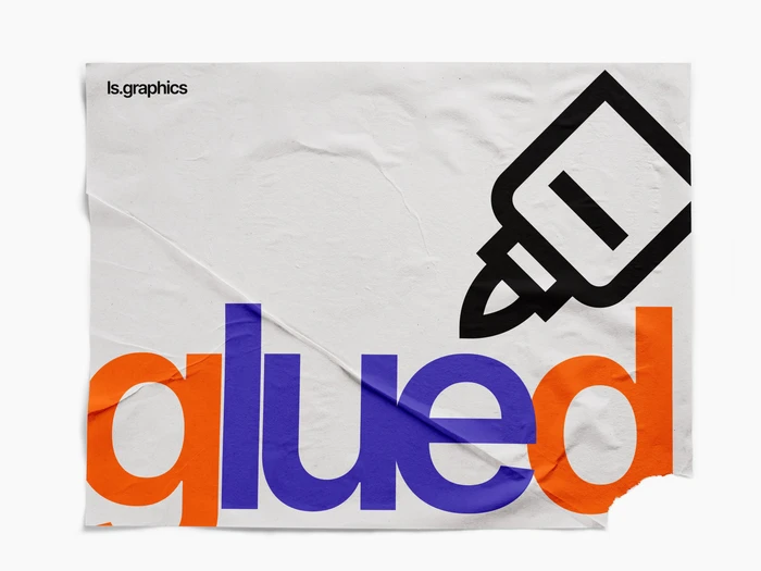 Glued Paper Mockup, US, Textured, 16