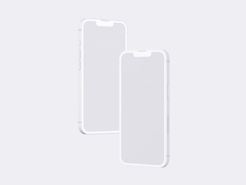iPhone 14 Clay Mockup, 01