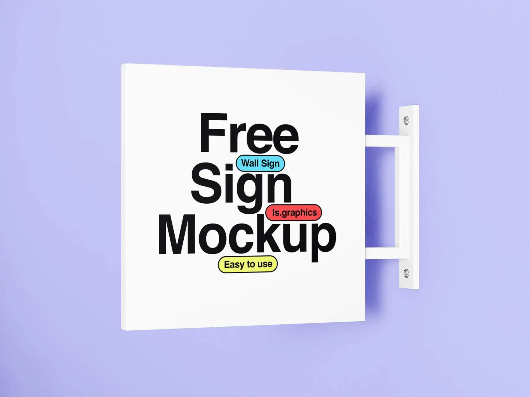 Minimalistic Free Wall Sign Mockup 1