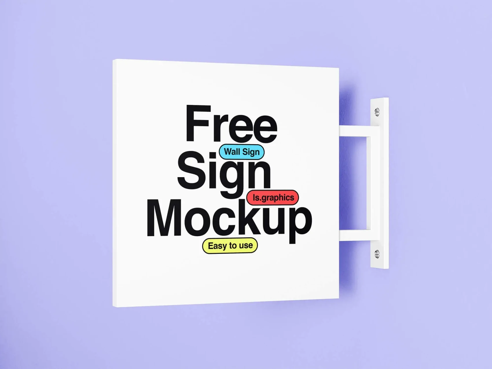 Minimalistic Free Wall Sign Mockup 1