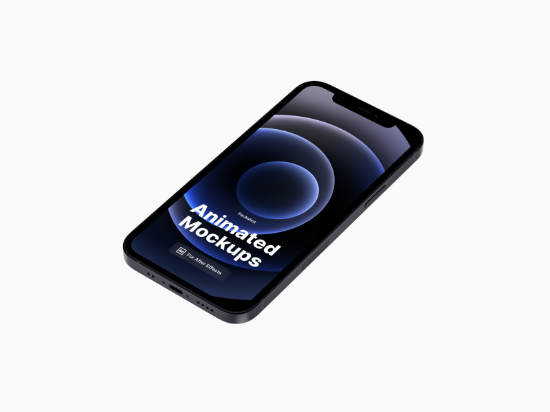 iPhone 12 Looped, Animated Mockup, 01