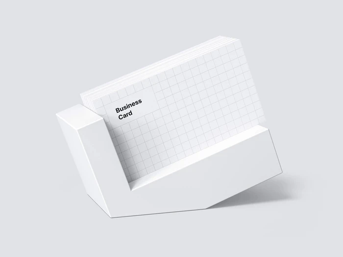 Business Card Mockup, US-Angled, 10