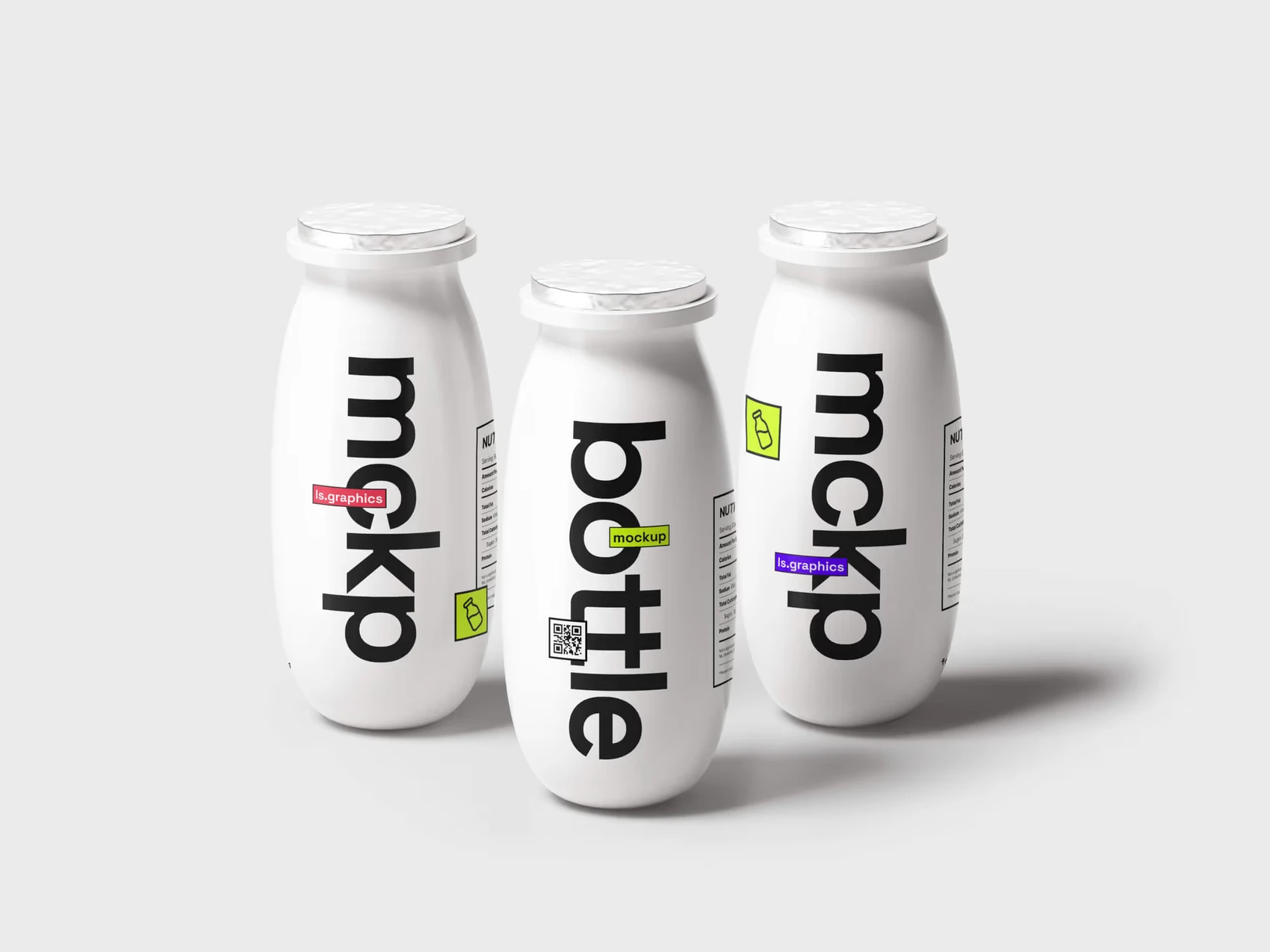 Yogurt Bottle Mockups 1