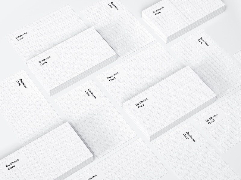 Business Card Mockups, US-Angled, 14