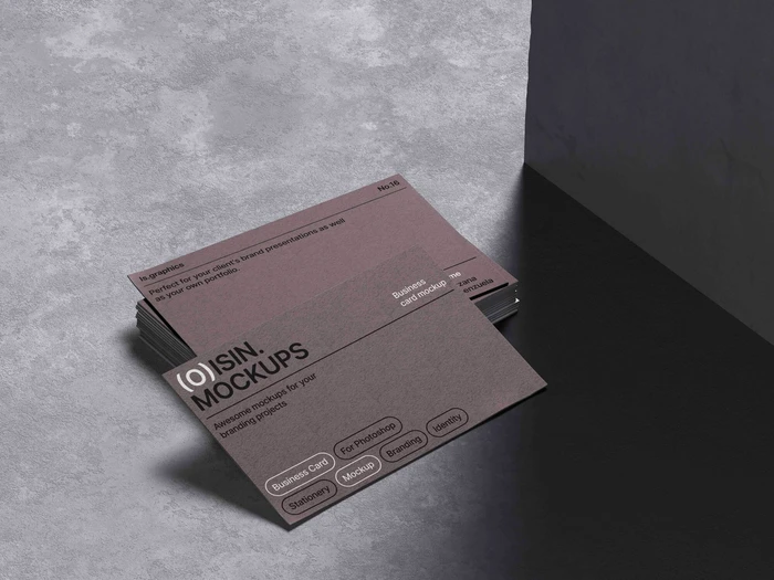 Oisin, Photorealistic Business Card Mockups, EU, 03