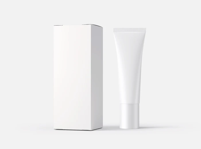 Free Cosmetic Box and Tube Mockup