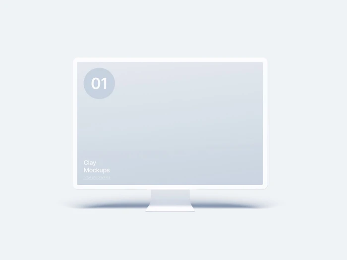 Monitor Clay Mockups, 03