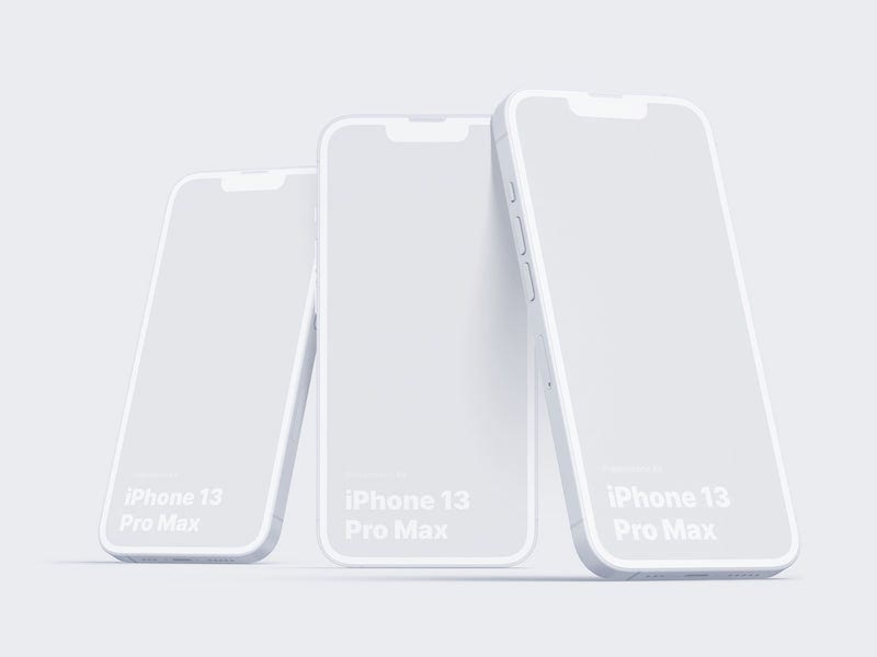 iPhone 13 Pro Clay Mockups: 07