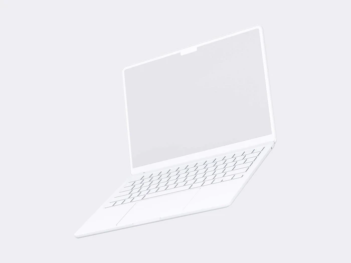 MacBook Air (M2) Clay Mockups, 12