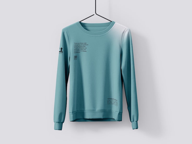 Sweatshirt hanging mockup, 07