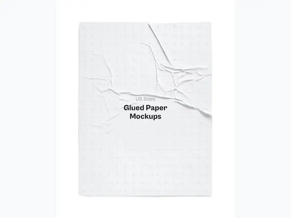 Glued Paper Mockup, US Glossy, 08