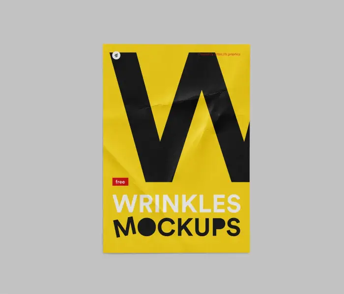 Free Crumpled Paper Mockup