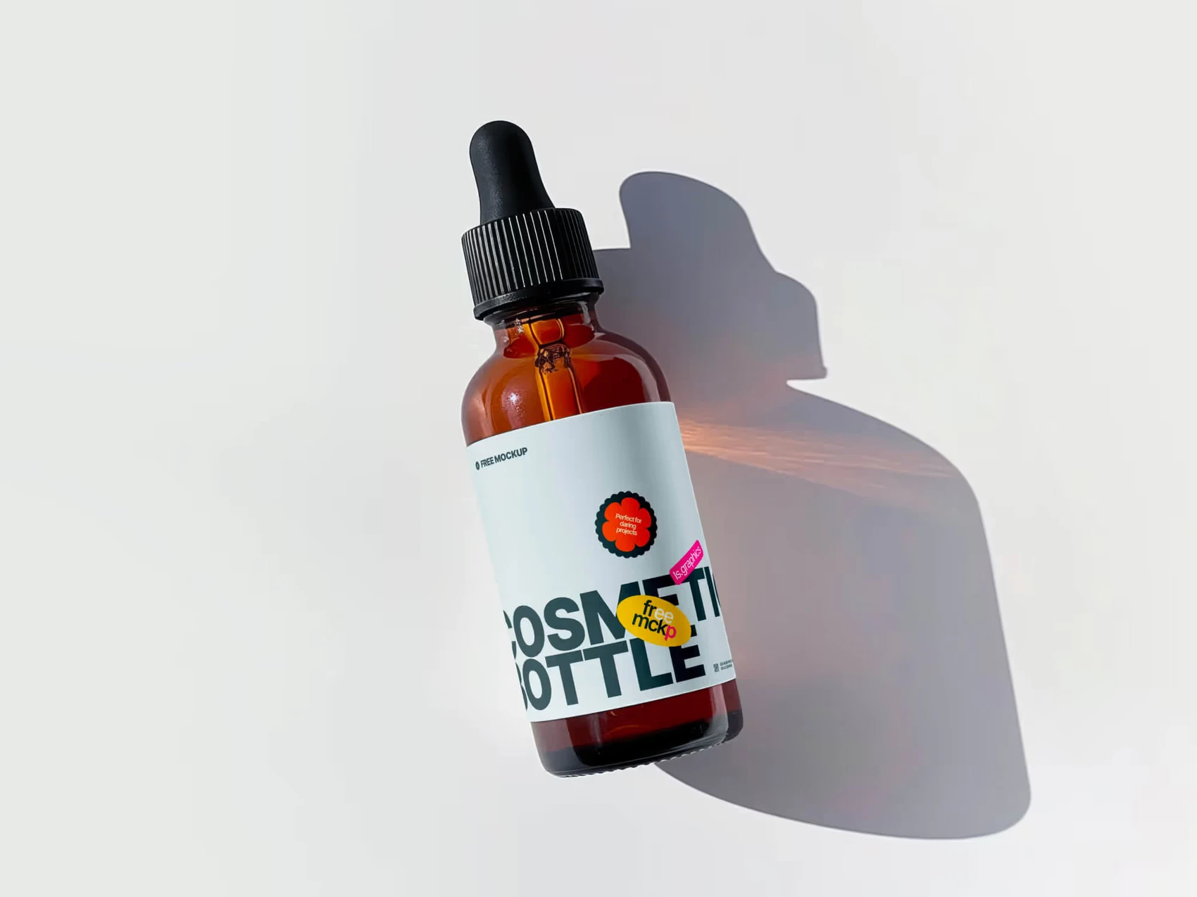 Free Glass Dropper Bottle Mockup 1