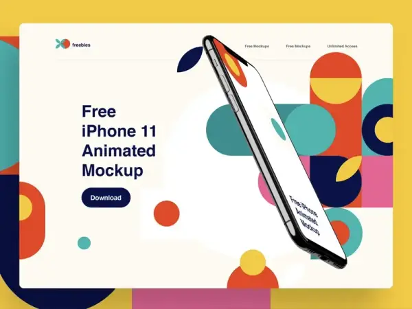 iPhone 11 Pro Twisted Animation Mockup