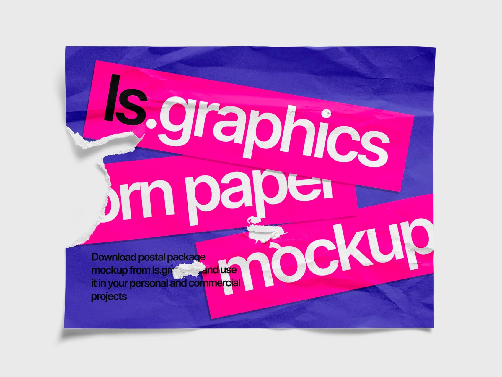 Torn Simple Poster Mockup, US, 01 1