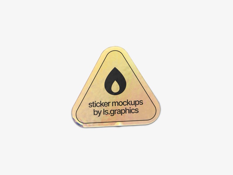 Holographic Sticker Mockup, Scene 11