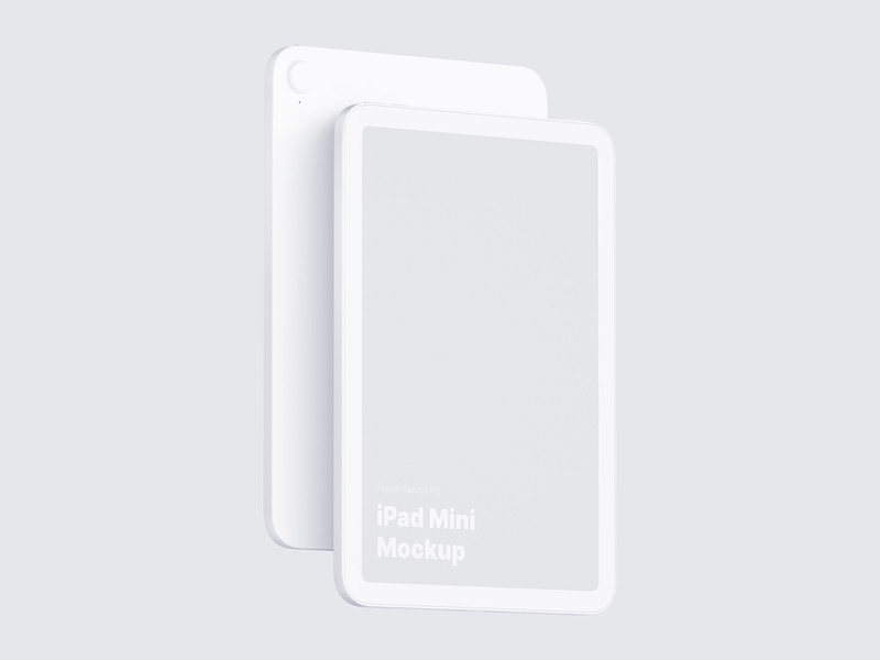 iPad Mini Clay Mockups, 01