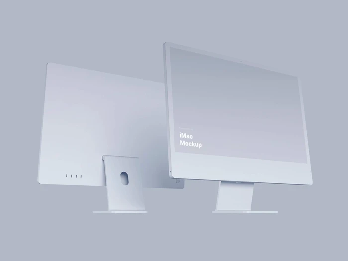 iMac 24-inch Clay Mockups, 13