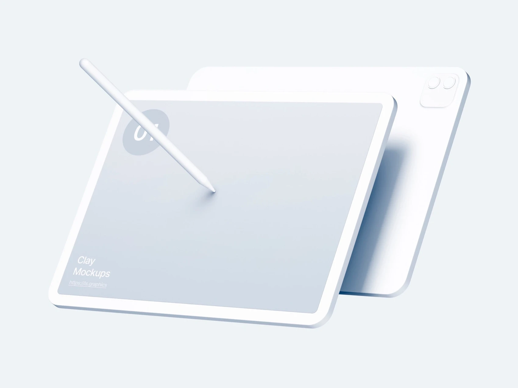 iPad Air Clay Mockups, 02 1