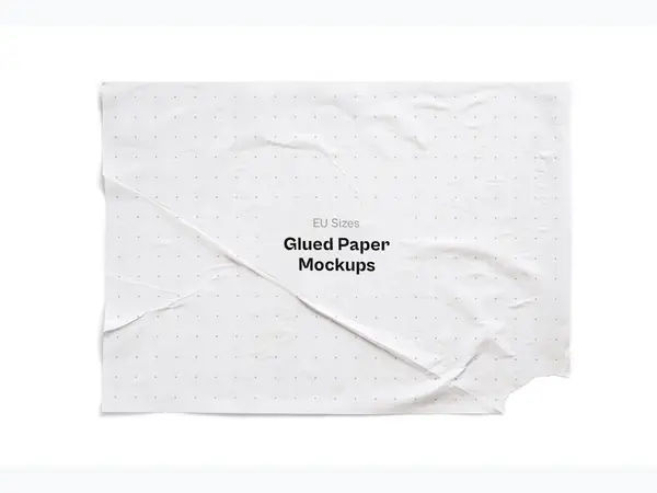 Glued Paper Mockup, EU Textured, 16