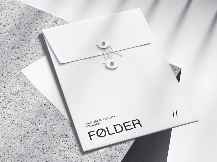 Qubus, Folder Mockup on Textured Surface, EU, 11 1