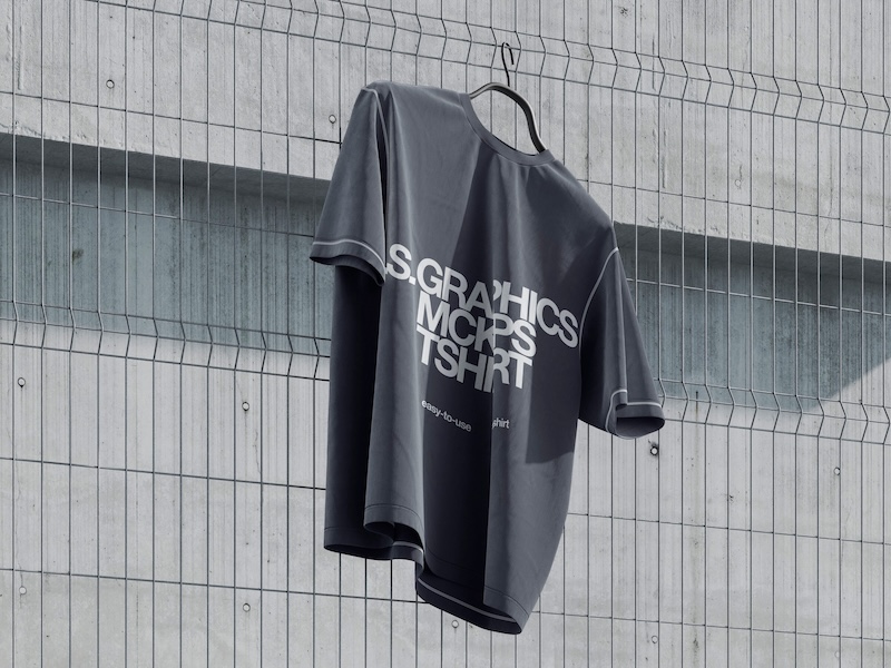 Urban T-Shirt Mockup with Industrial Charm
