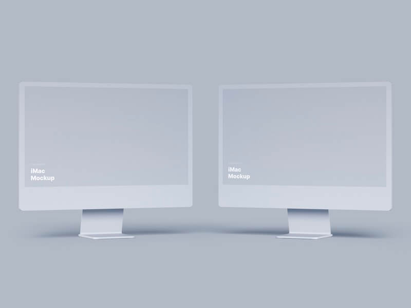iMac 24-inch Clay Mockups, 09