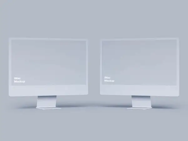 iMac 24-inch Clay Mockups, 09