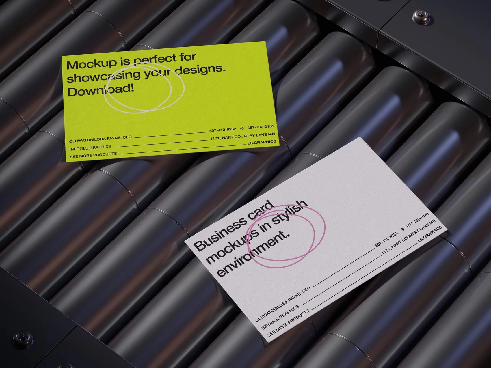 Ayon, Business Card Mockups, EU, 16 1