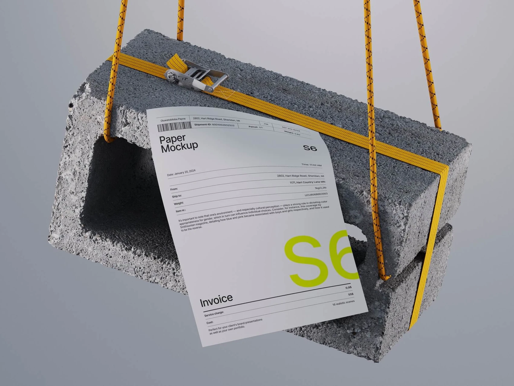 Kaine, Industrial Style Paper Mockup, EU, 13 1