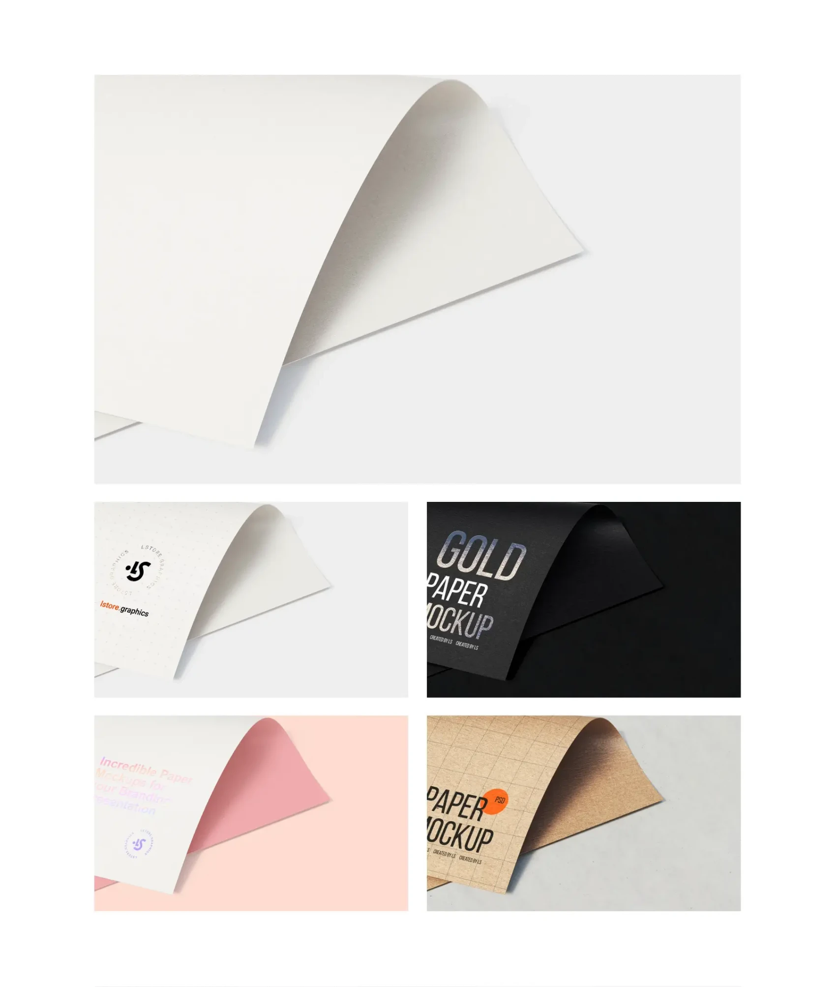 Paper Branding Mockups Bundle 8