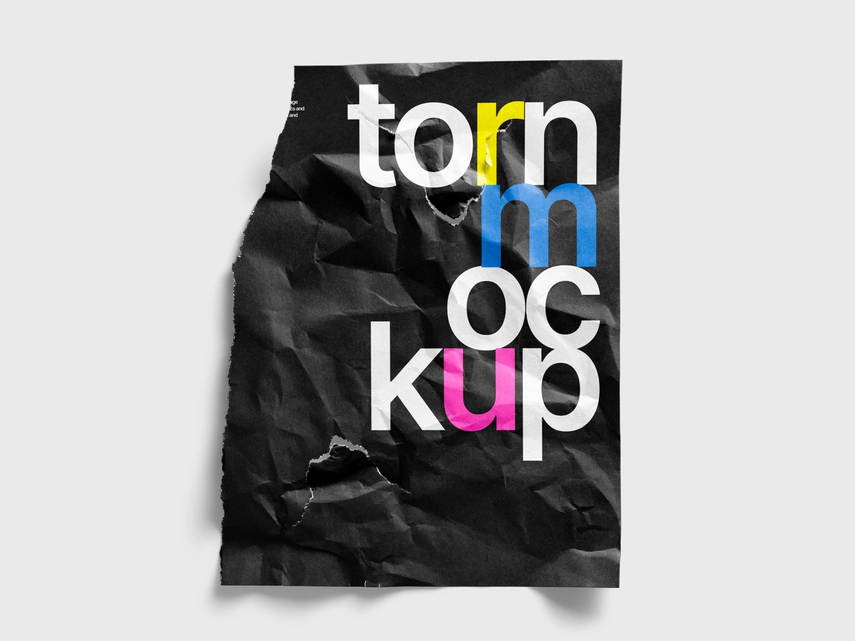 Torn Textured Poster Mockup, US, 06 1