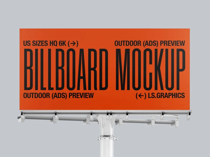 Billboard Mockup, Isolated, US Scene 08