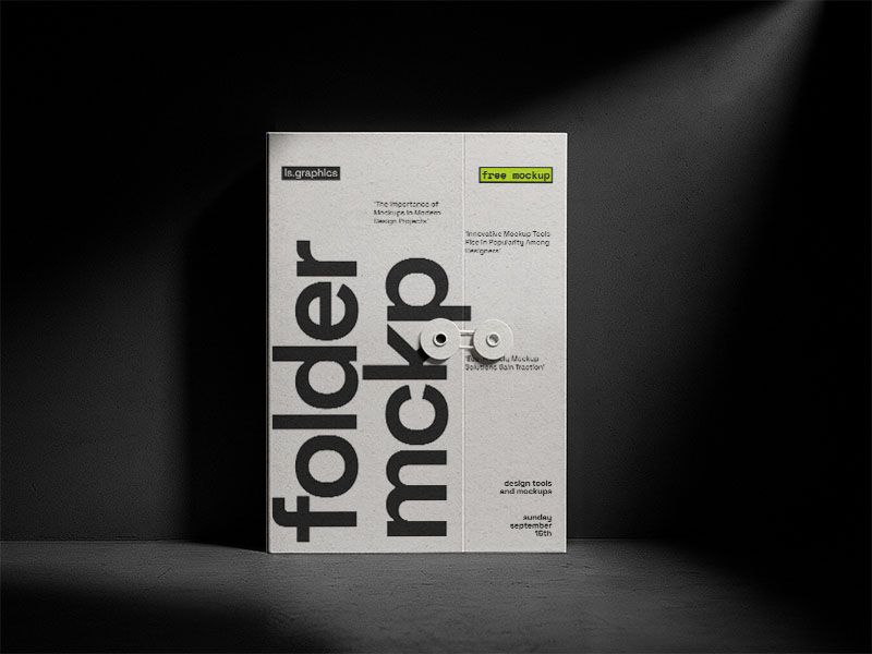 Free Paper Folder Mockup