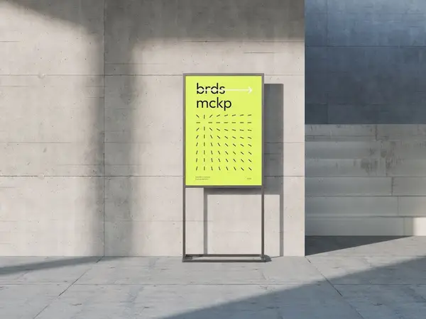 Top-Quality Metal Frame Banner Mockup, Environment, 14